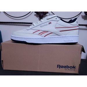 NEW REEBOK Club C Revenge Tennis Sneakers  DV8634 Chalk Navy Red Size 11 RETRO
